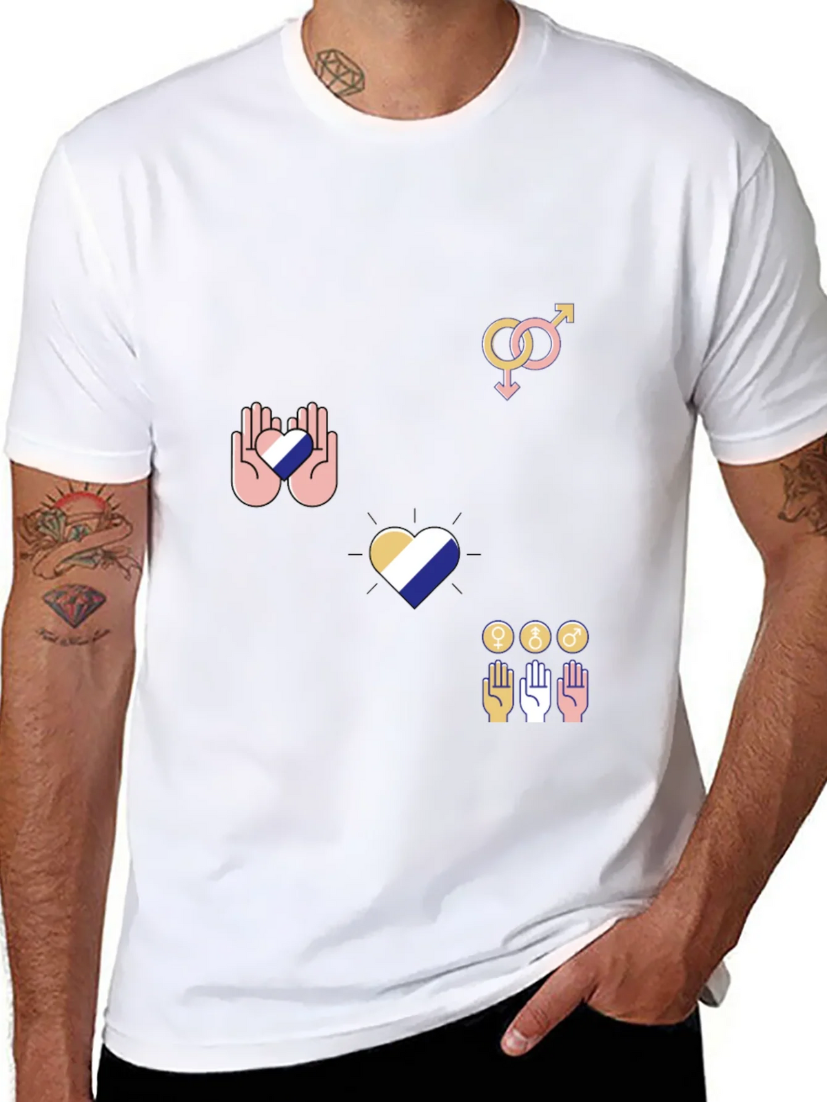 Pride Graphic Tee - Black Cotton Blend product image 7