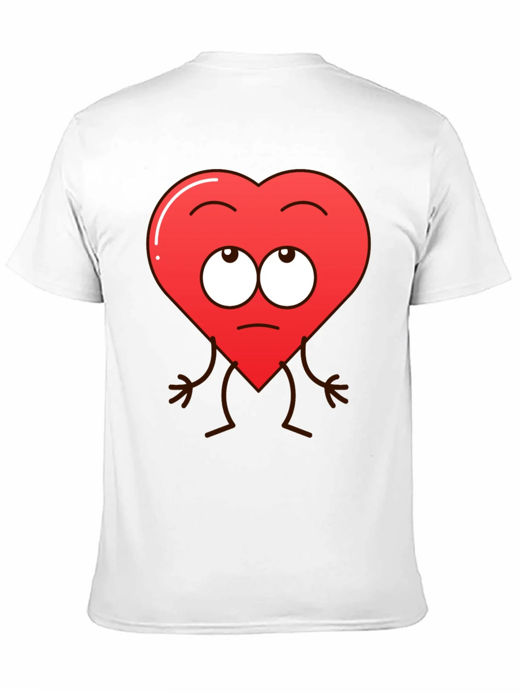 Funny Heart Character Graphic T-Shirt - Black product image 10