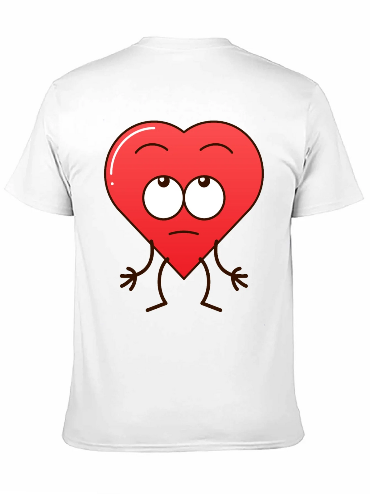 Funny Heart Character Graphic T-Shirt - Black product image 10