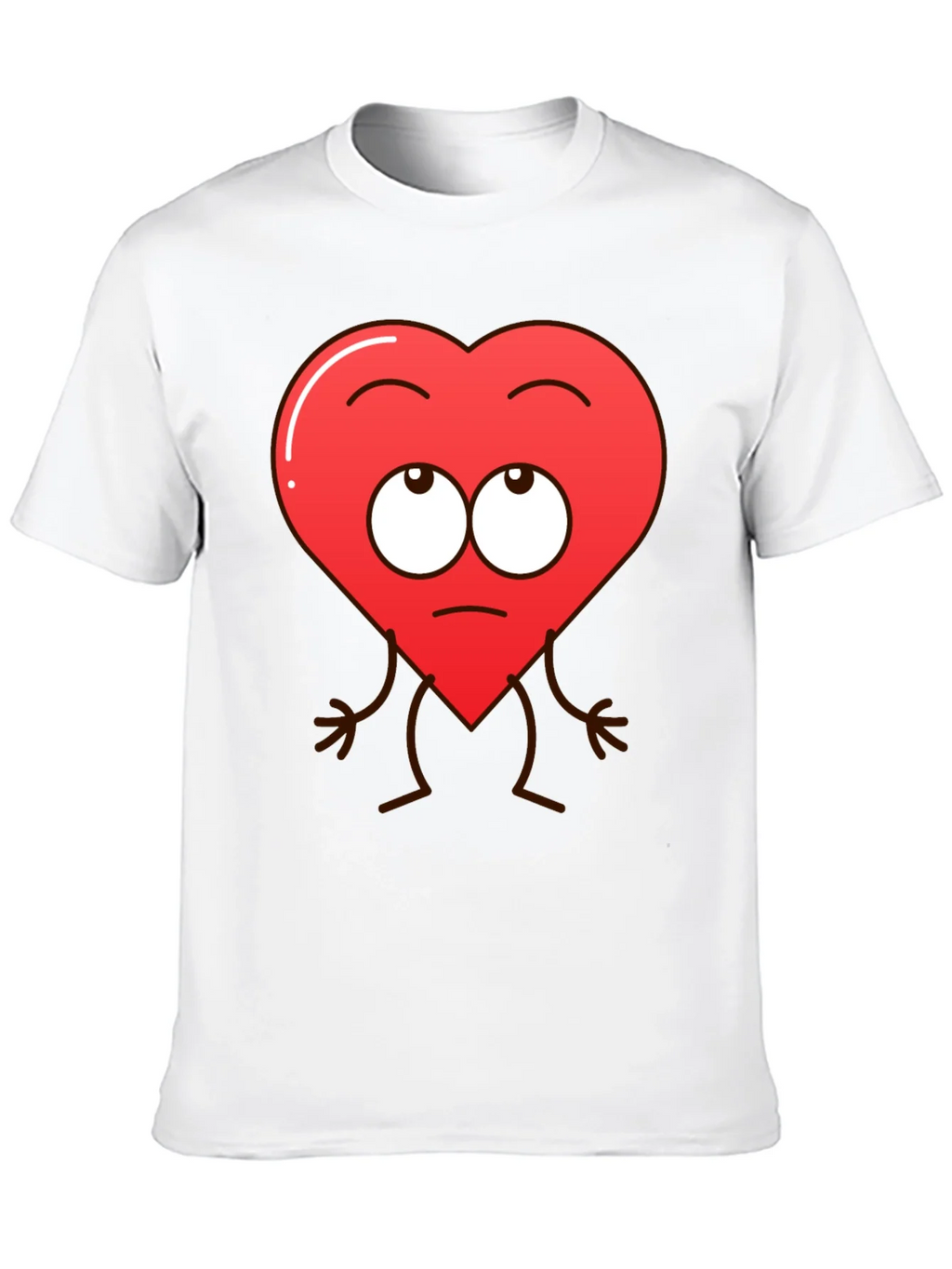 Funny Heart Character Graphic T-Shirt - Black product image 9