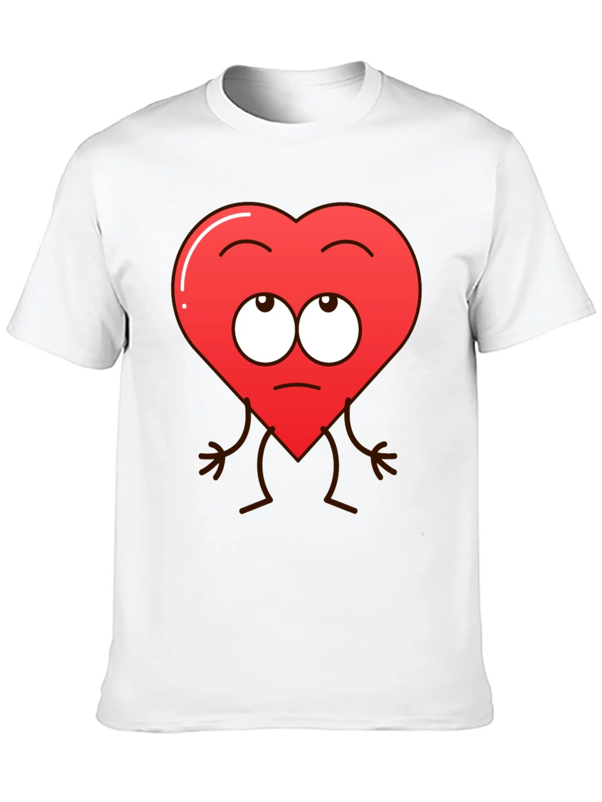 Funny Heart Character Graphic T-Shirt - Black product image 9