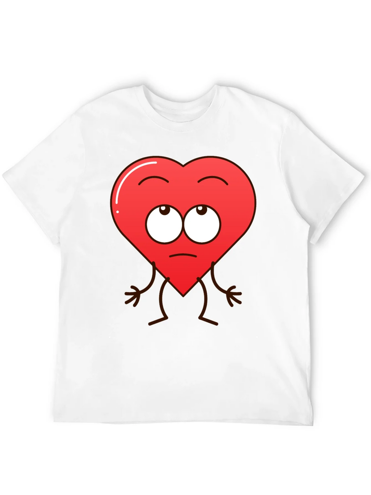 Funny Heart Character Graphic T-Shirt - Black product image 11