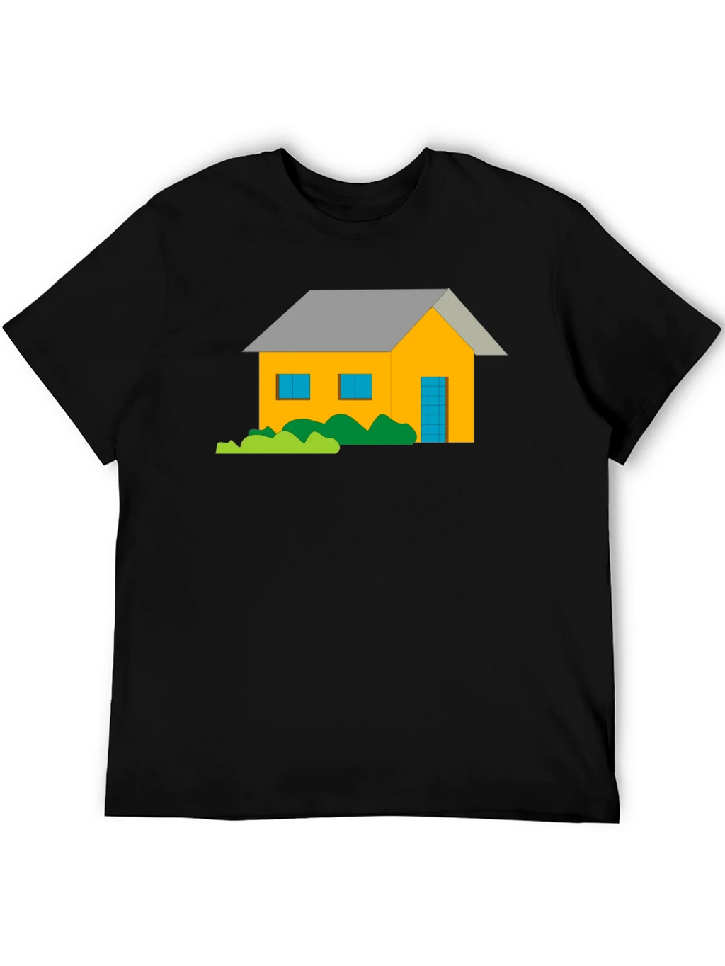 Cartoon House Graphic Tee - Black product image 5
