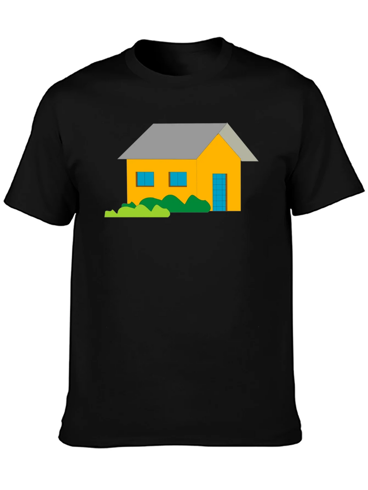 Cartoon House Graphic Tee - Black product image 3