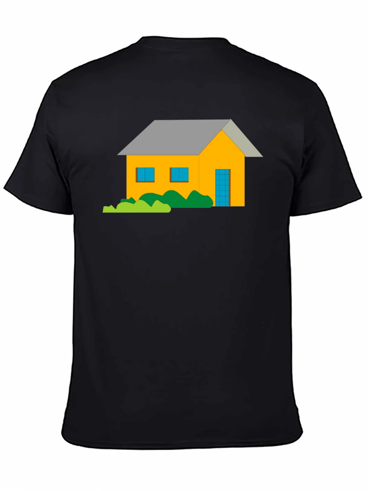 Cartoon House Graphic Tee - Black product image 4