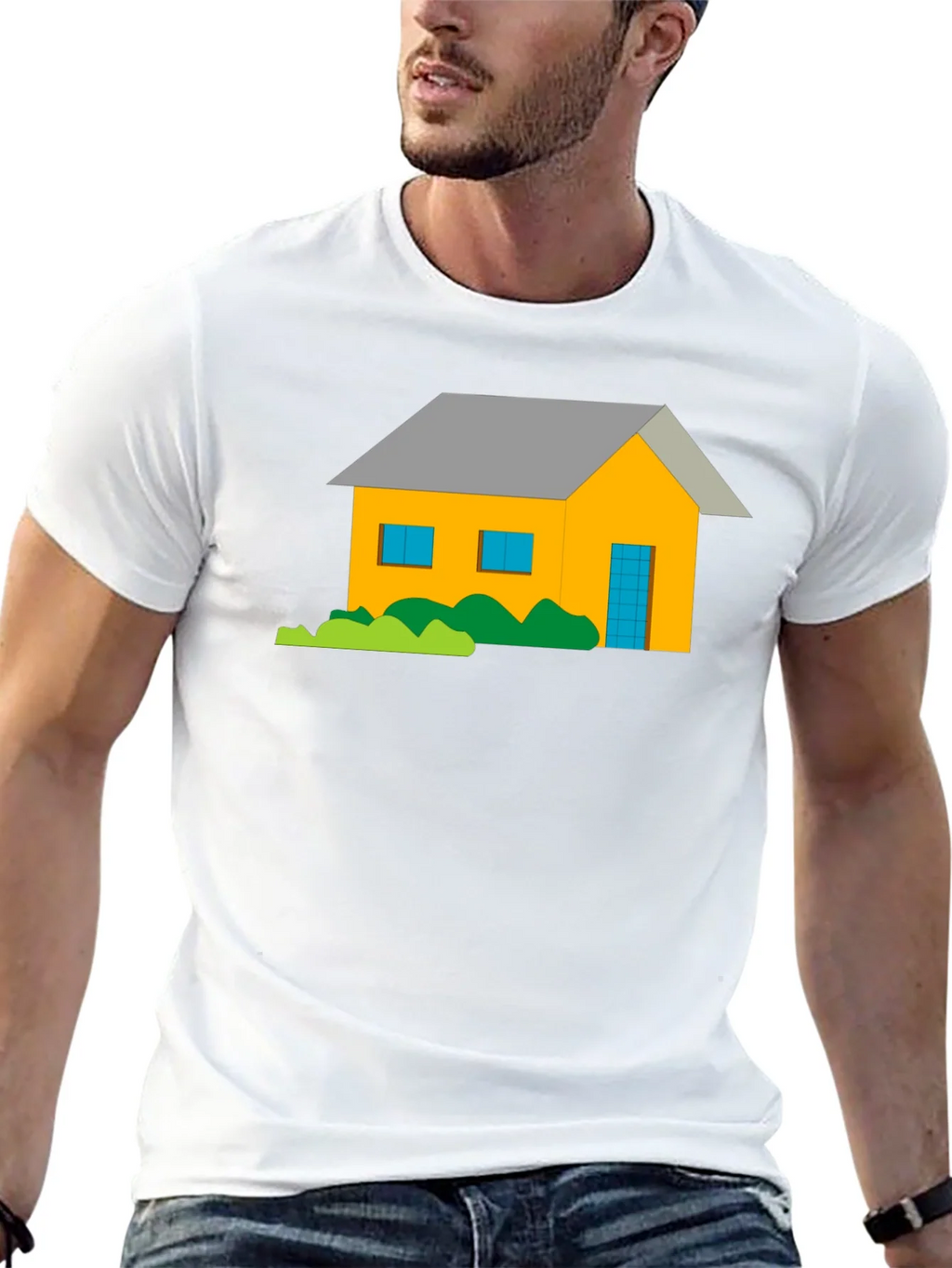 Cartoon House Graphic Tee - Black product image 12