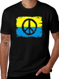 Ukraine Peace Sign T-Shirt - Black product image 1