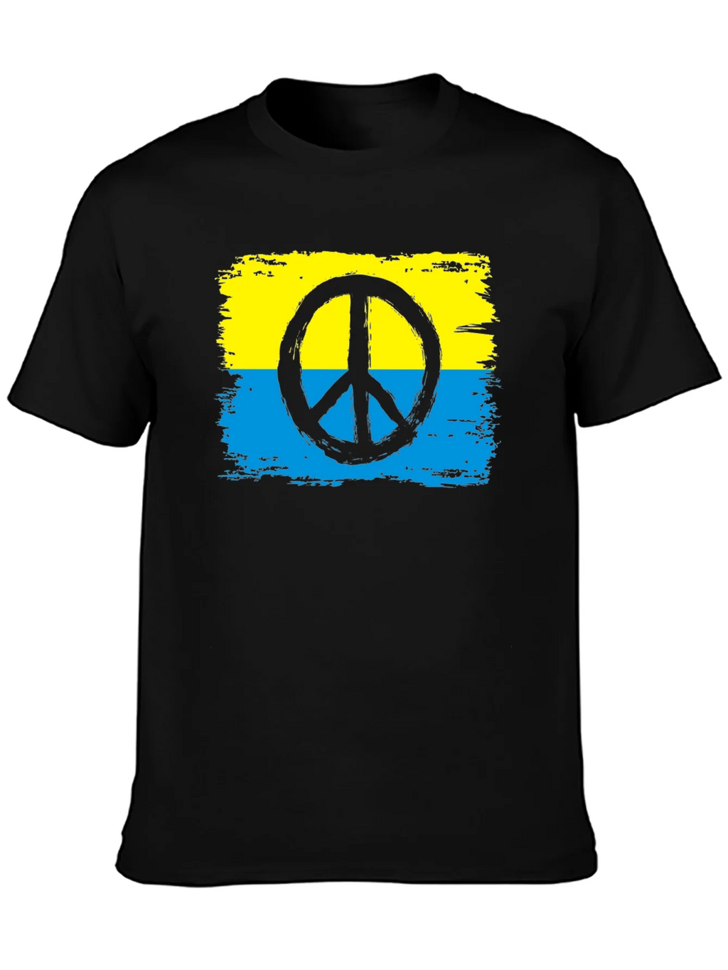 Ukraine Peace Sign T-Shirt - Black product image 3