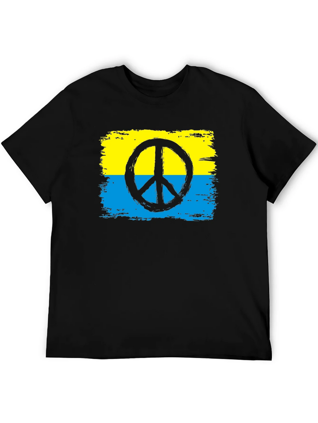 Ukraine Peace Sign T-Shirt - Black product image 5