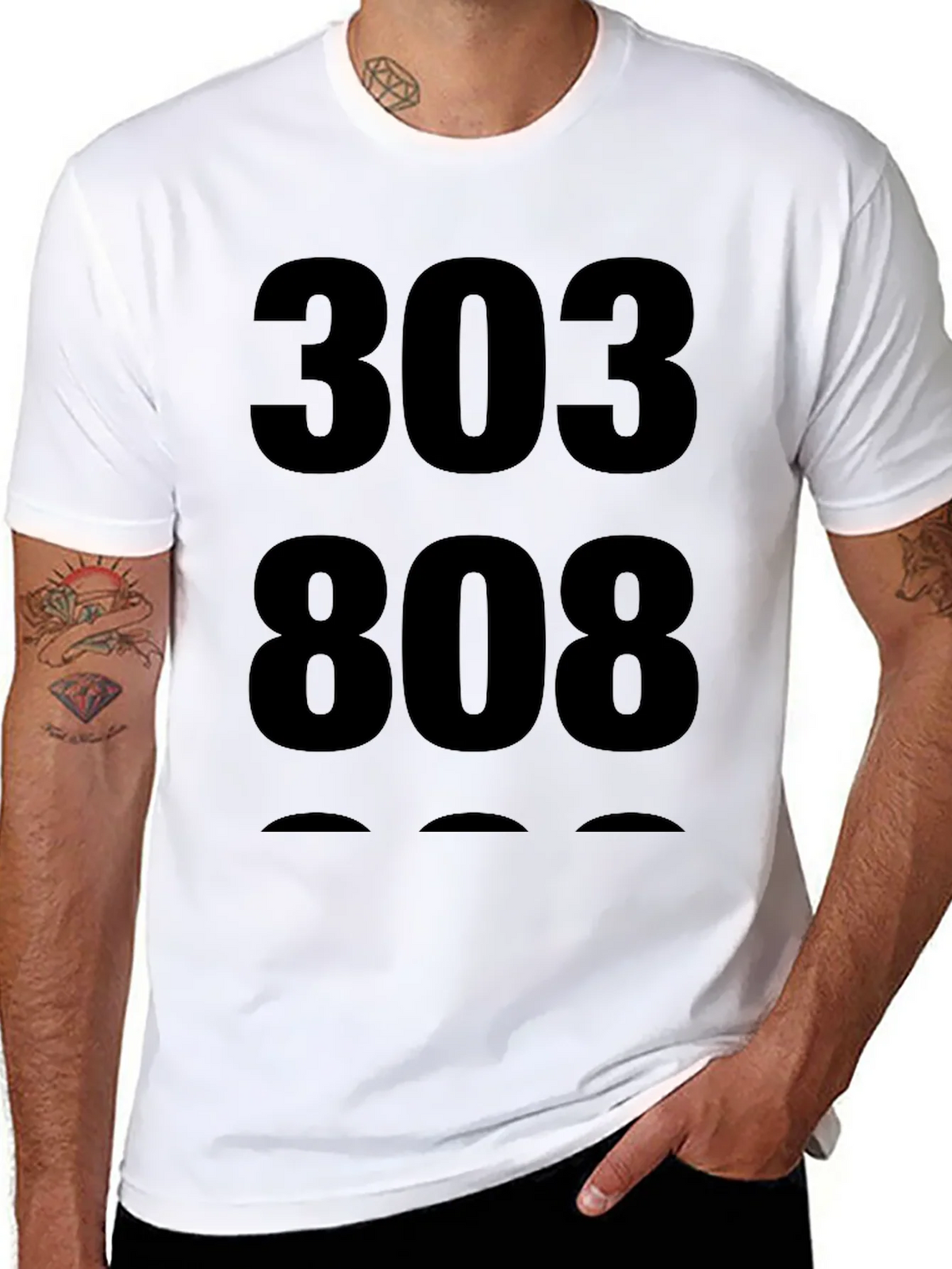 303 808 Black Graphic Tee - Music Producer Shirt product image 7