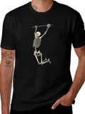 Skeleton Pull-Up Graphic Tee - Halloween Fun! product image 1
