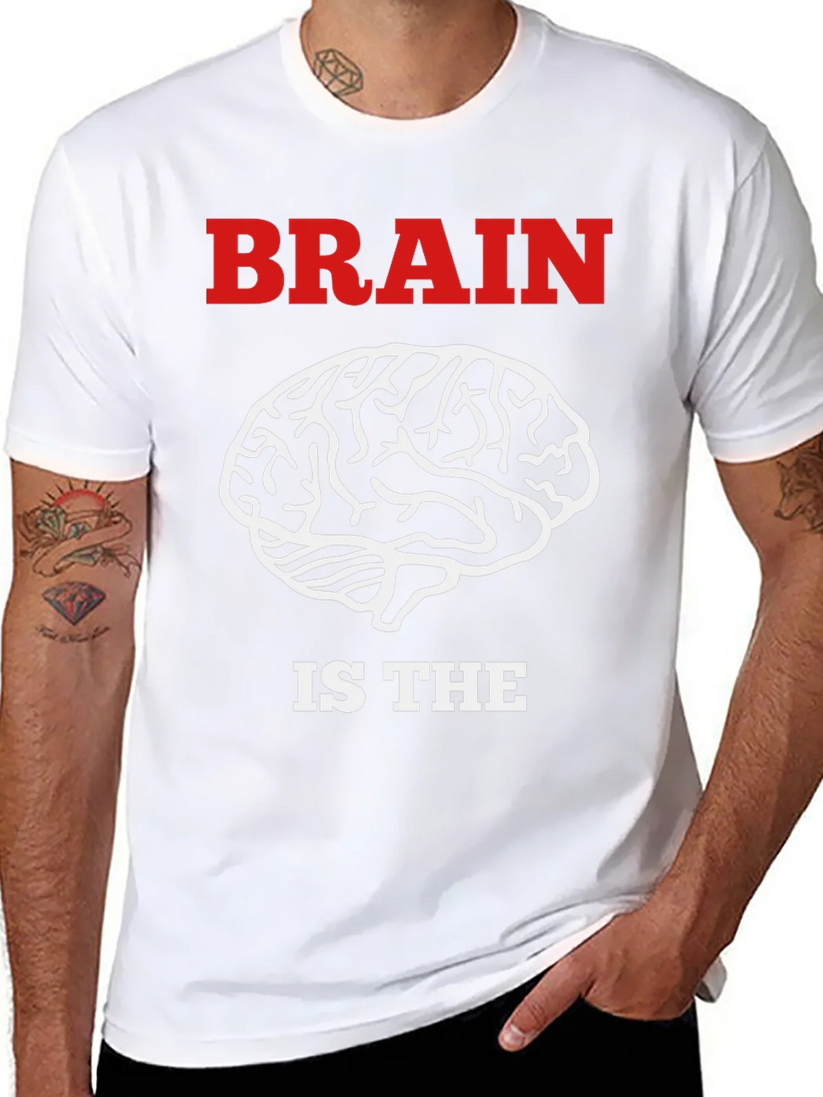 Brain Is The Muscle T-Shirt - Funny Smart Design product image 7