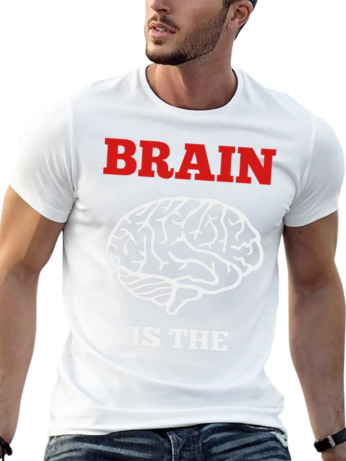 Brain Is The Muscle T-Shirt - Funny Smart Design product image 12