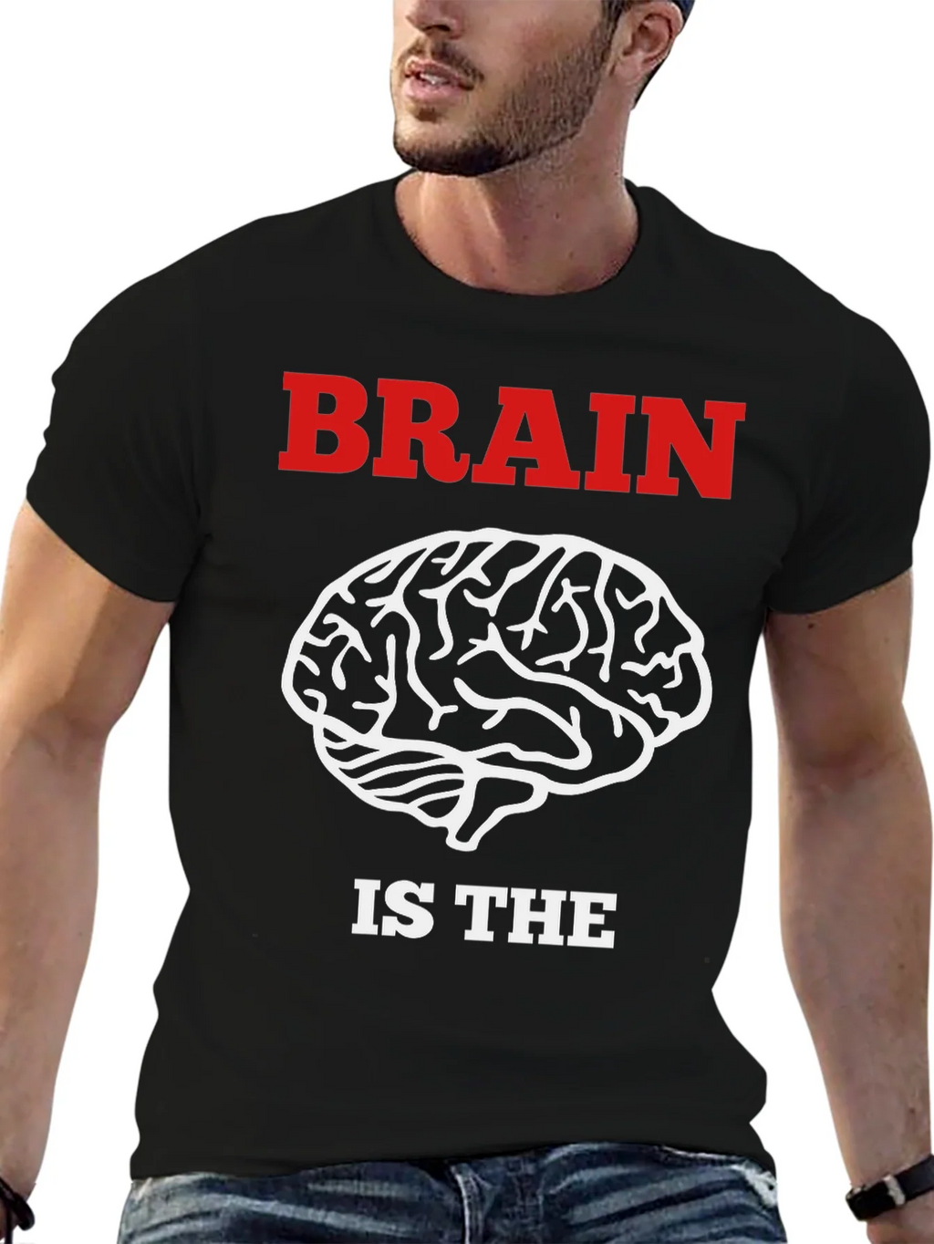 Brain Is The Muscle T-Shirt - Funny Smart Design product image 6