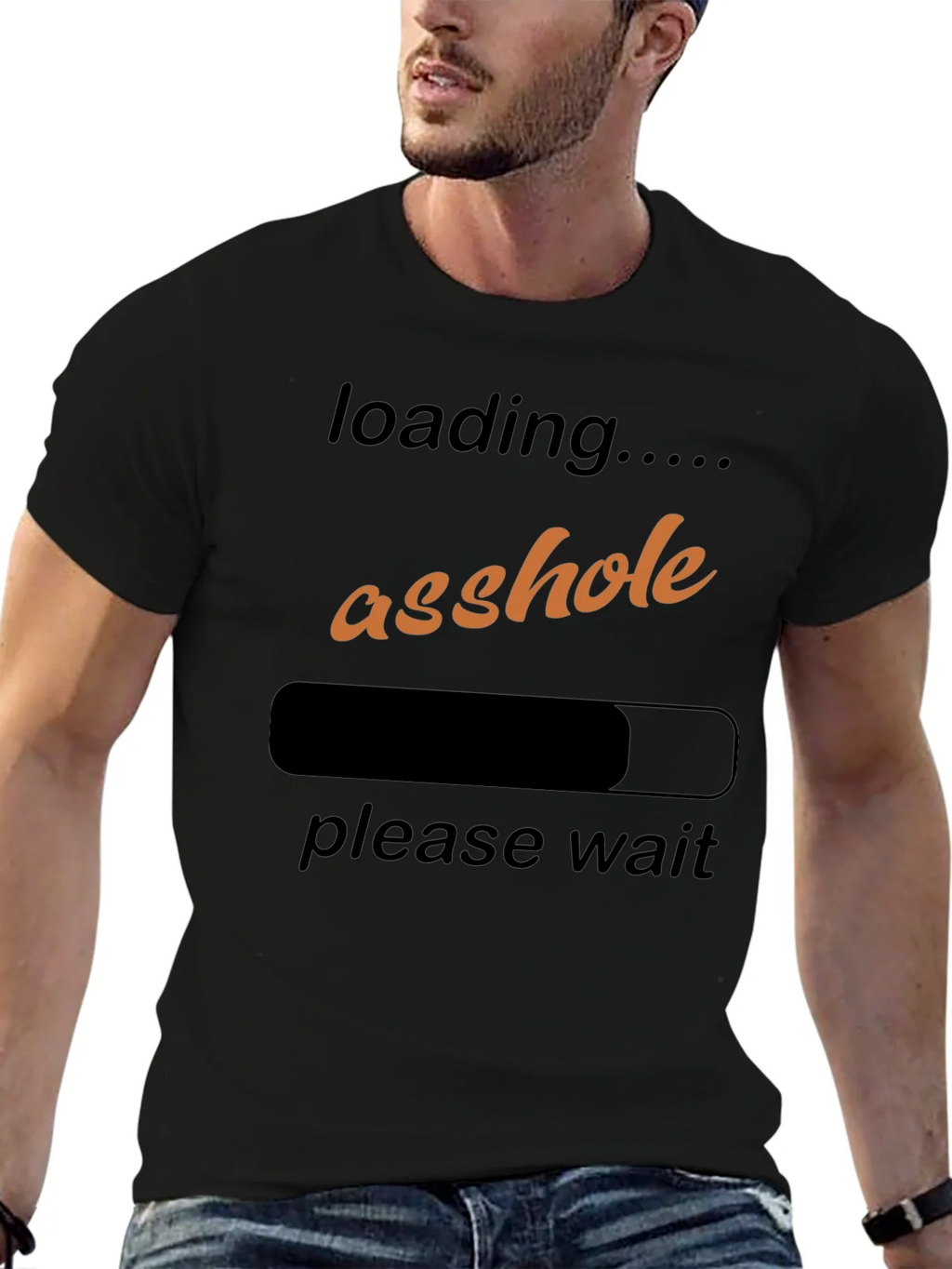 Loading Asshole Black T-Shirt Funny Humor Novelty product image 6