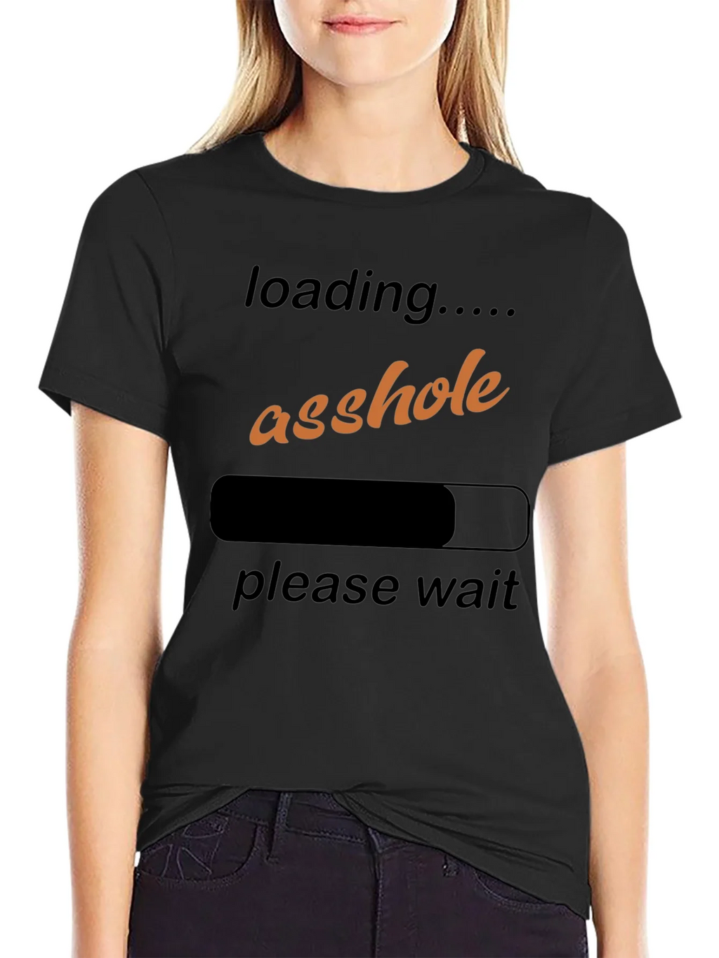 Loading Asshole Black T-Shirt Funny Humor Novelty product image 2