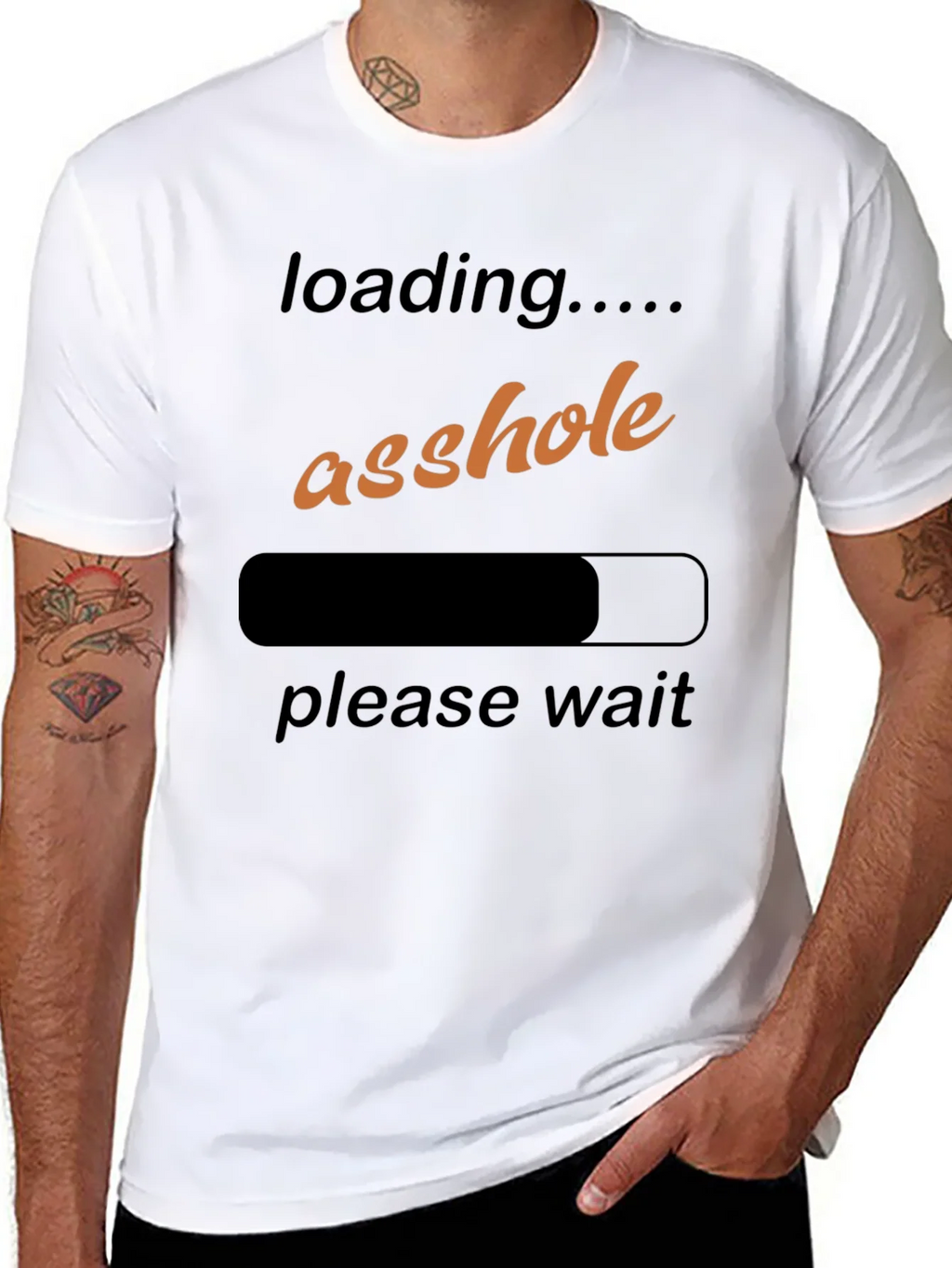 Loading Asshole Black T-Shirt Funny Humor Novelty product image 7