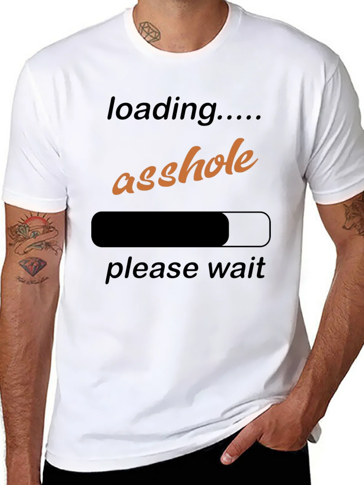 Loading Asshole Black T-Shirt Funny Humor Novelty product image 7