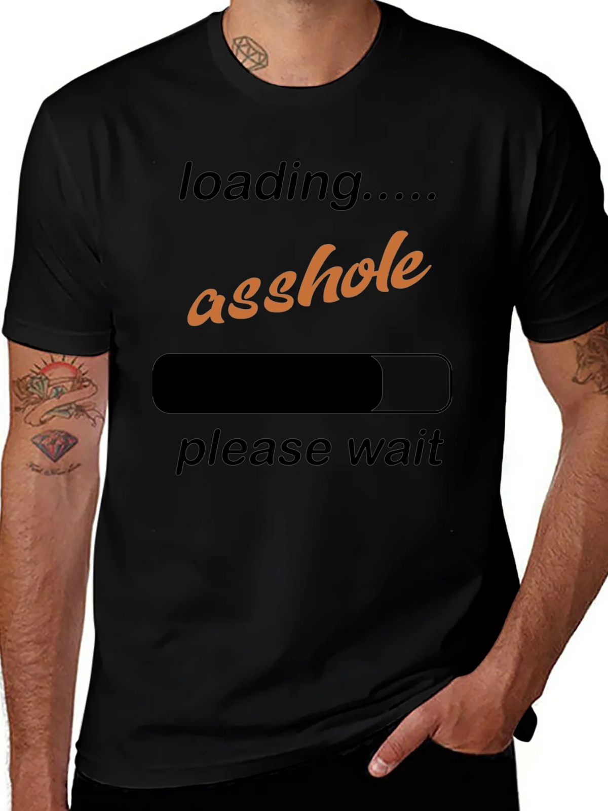 Loading Asshole Black T-Shirt Funny Humor Novelty product image 1
