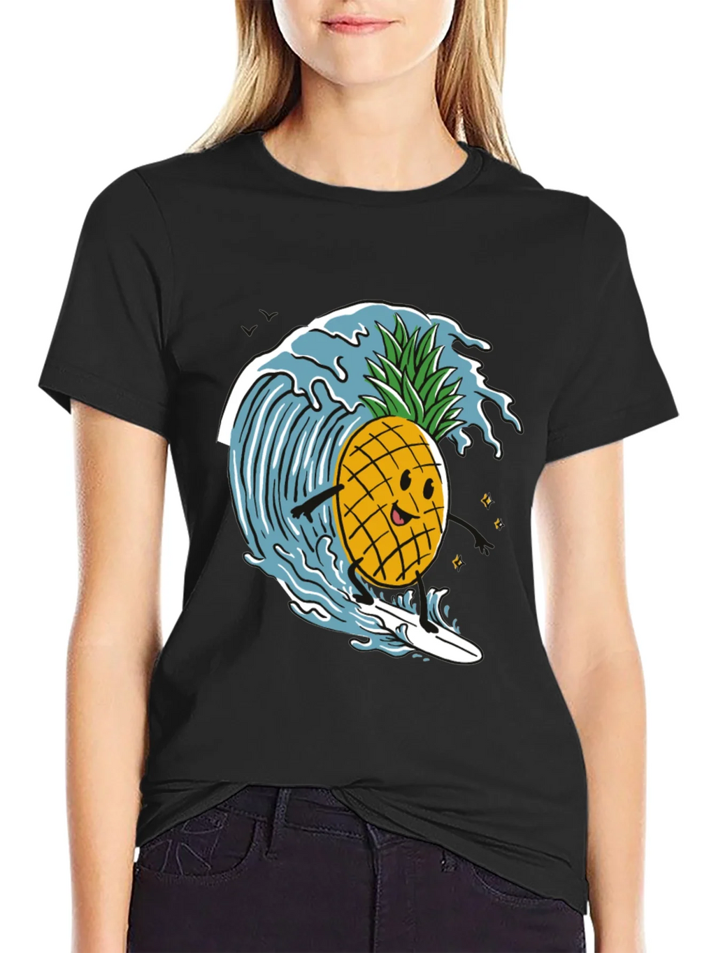 Surfing Pineapple T-Shirt - Fun Summer Tee product image 2