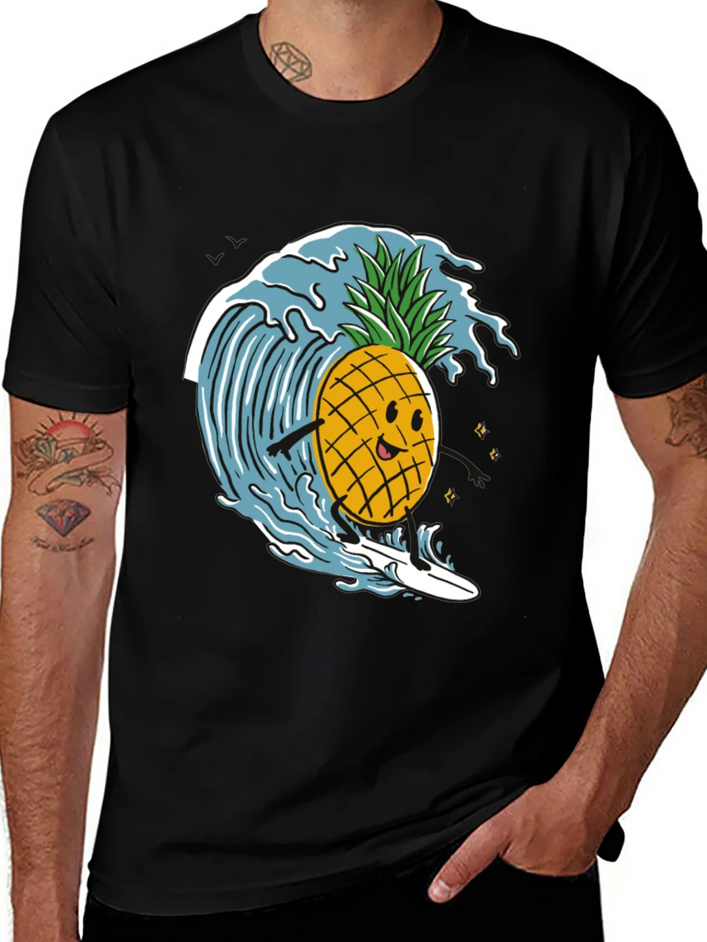 Surfing Pineapple T-Shirt - Fun Summer Tee product image 1