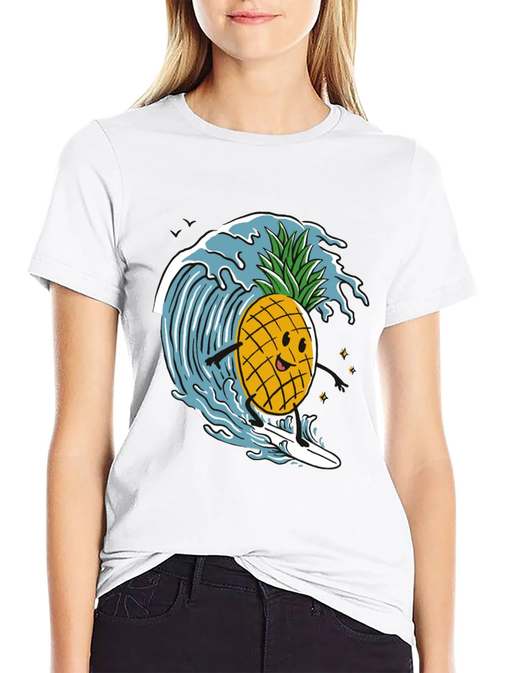 Surfing Pineapple T-Shirt - Fun Summer Tee product image 6