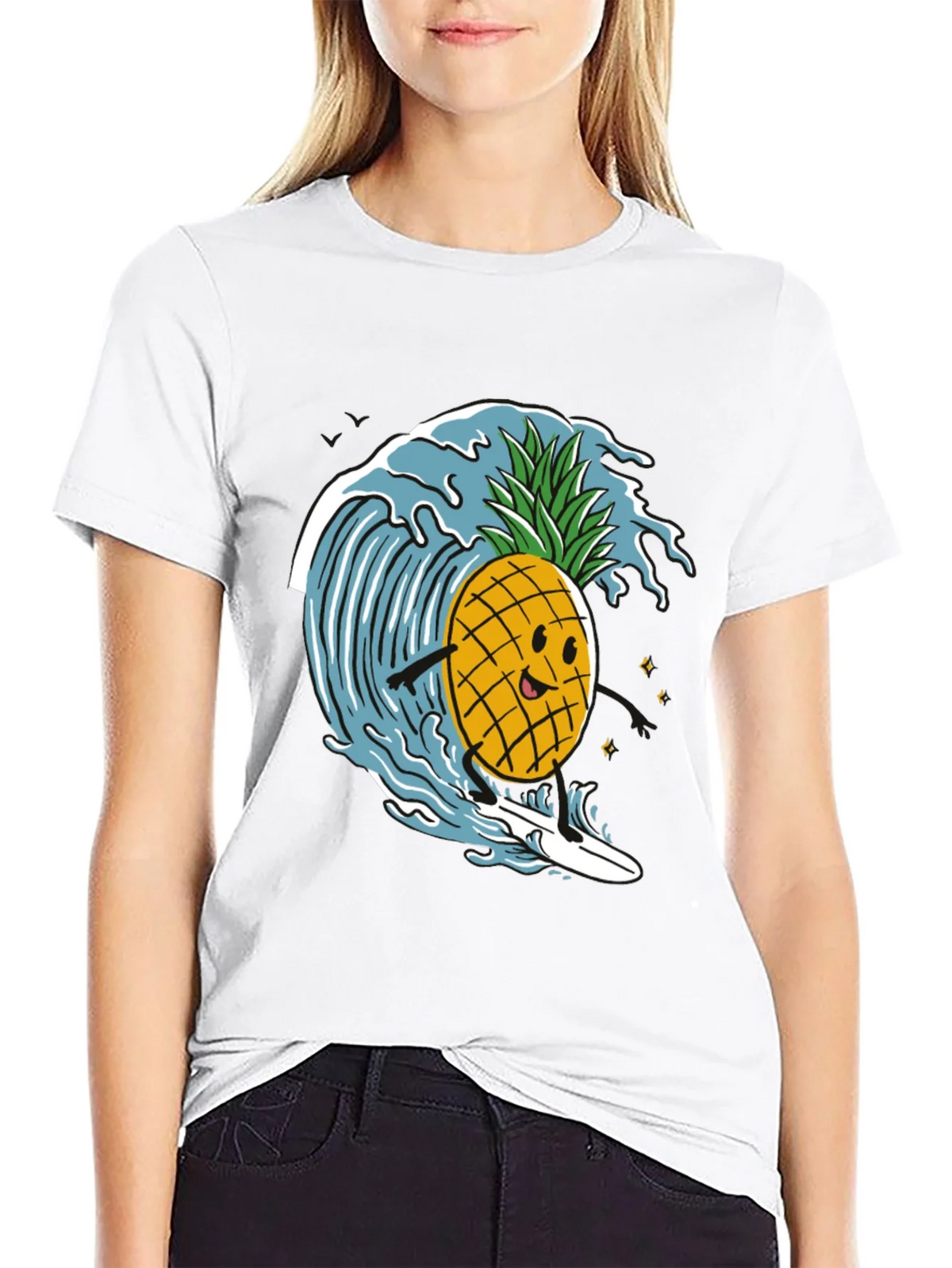 Surfing Pineapple T-Shirt - Fun Summer Tee product image 6