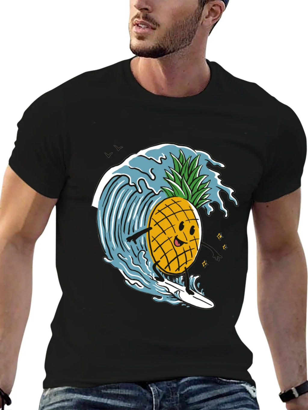 Surfing Pineapple T-Shirt - Fun Summer Tee product image 4