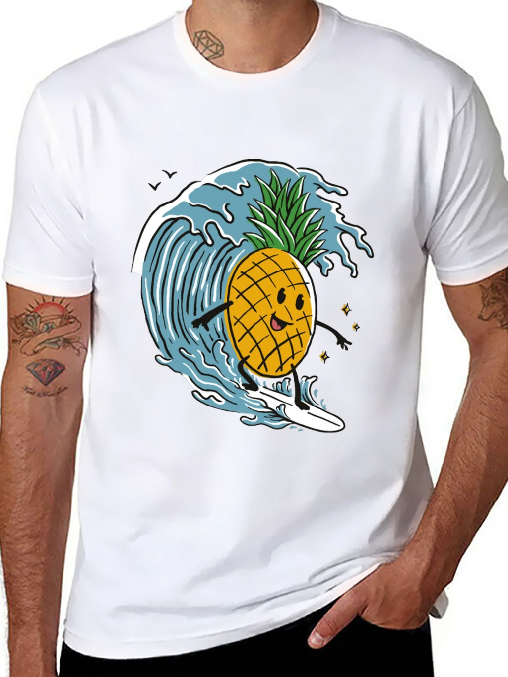 Surfing Pineapple T-Shirt - Fun Summer Tee product image 5