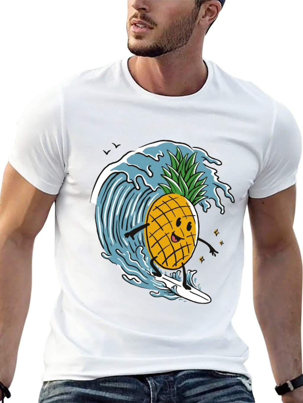 Surfing Pineapple T-Shirt - Fun Summer Tee product image 10