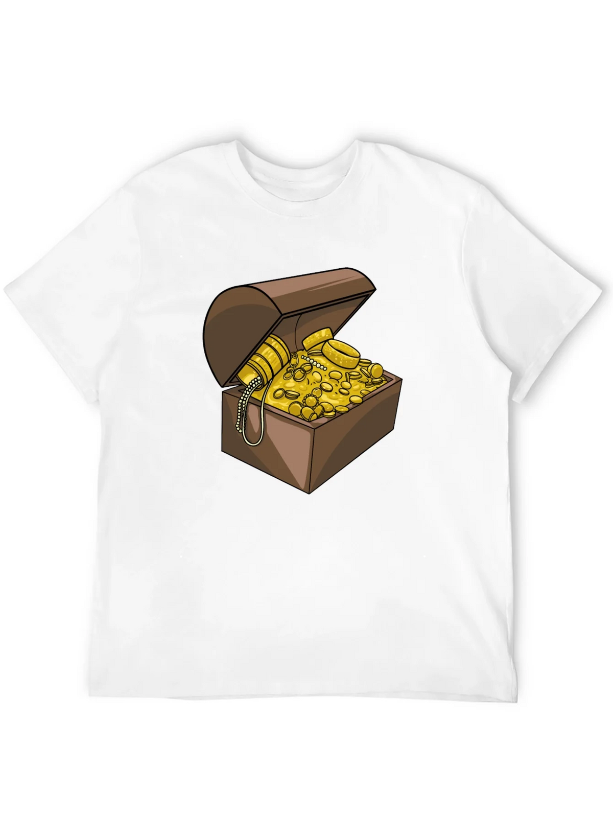 Treasure Chest Graphic Tee - Black Cotton Casual Shirt product image 11