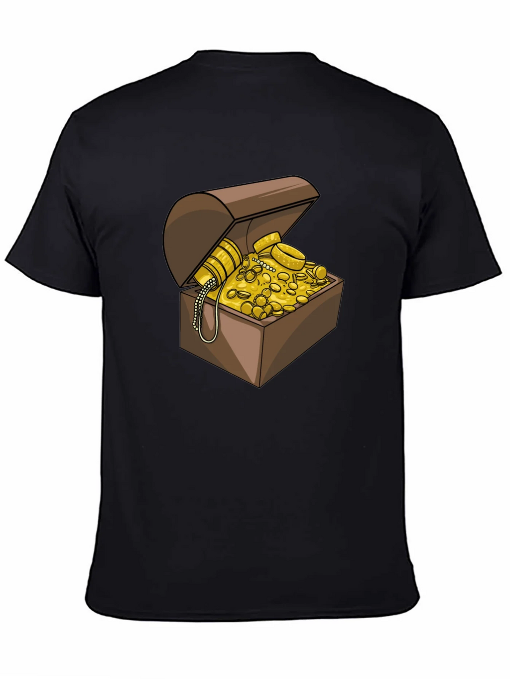 Treasure Chest Graphic Tee - Black Cotton Casual Shirt product image 4