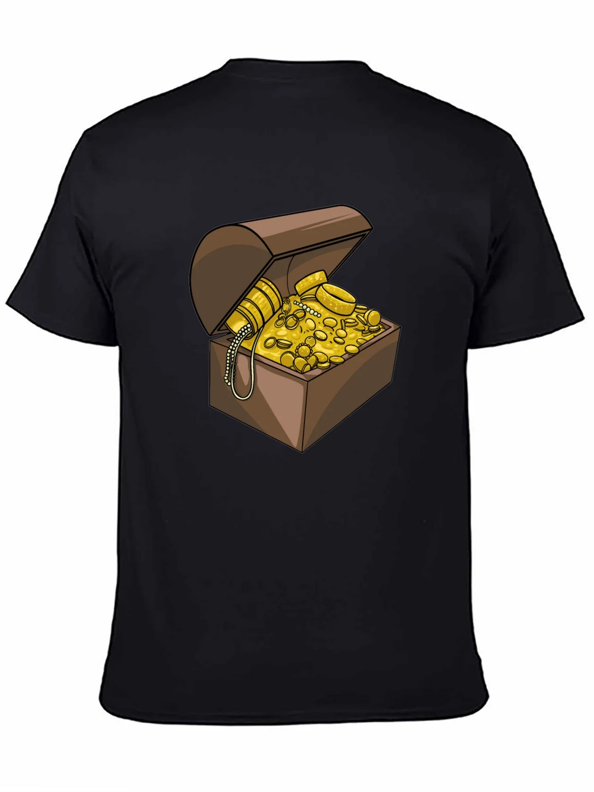 Treasure Chest Graphic Tee - Black Cotton Casual Shirt product image 4