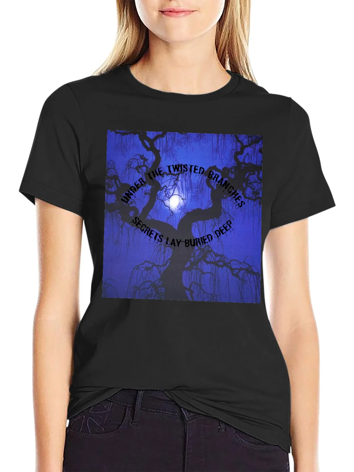 Twisted Branches Graphic Tee - Dark Aesthetic product image 2