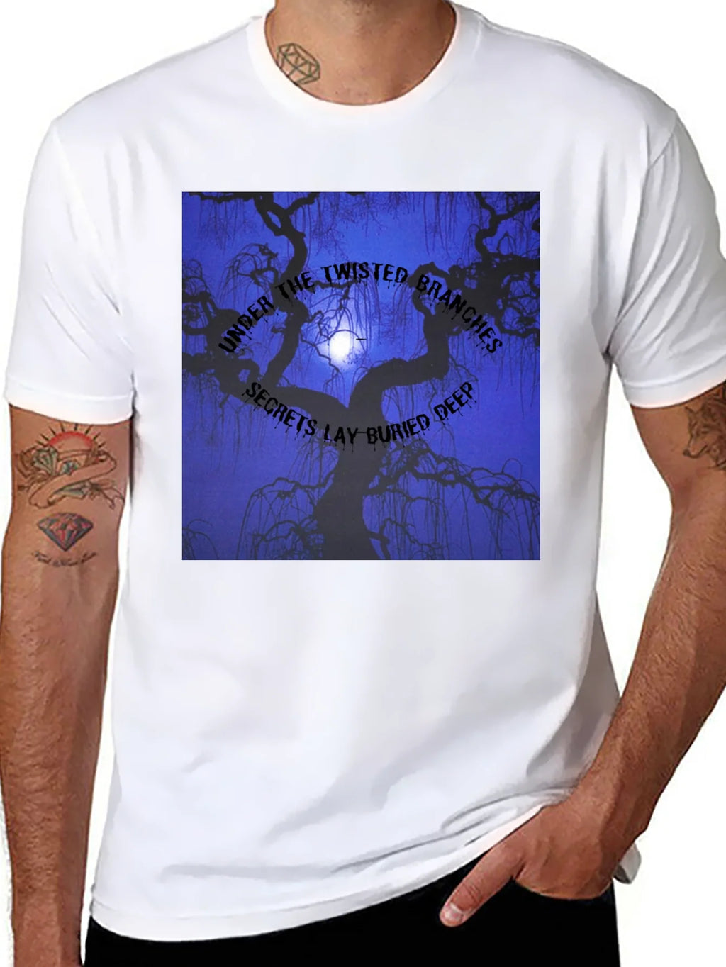 Twisted Branches Graphic Tee - Dark Aesthetic product image 7