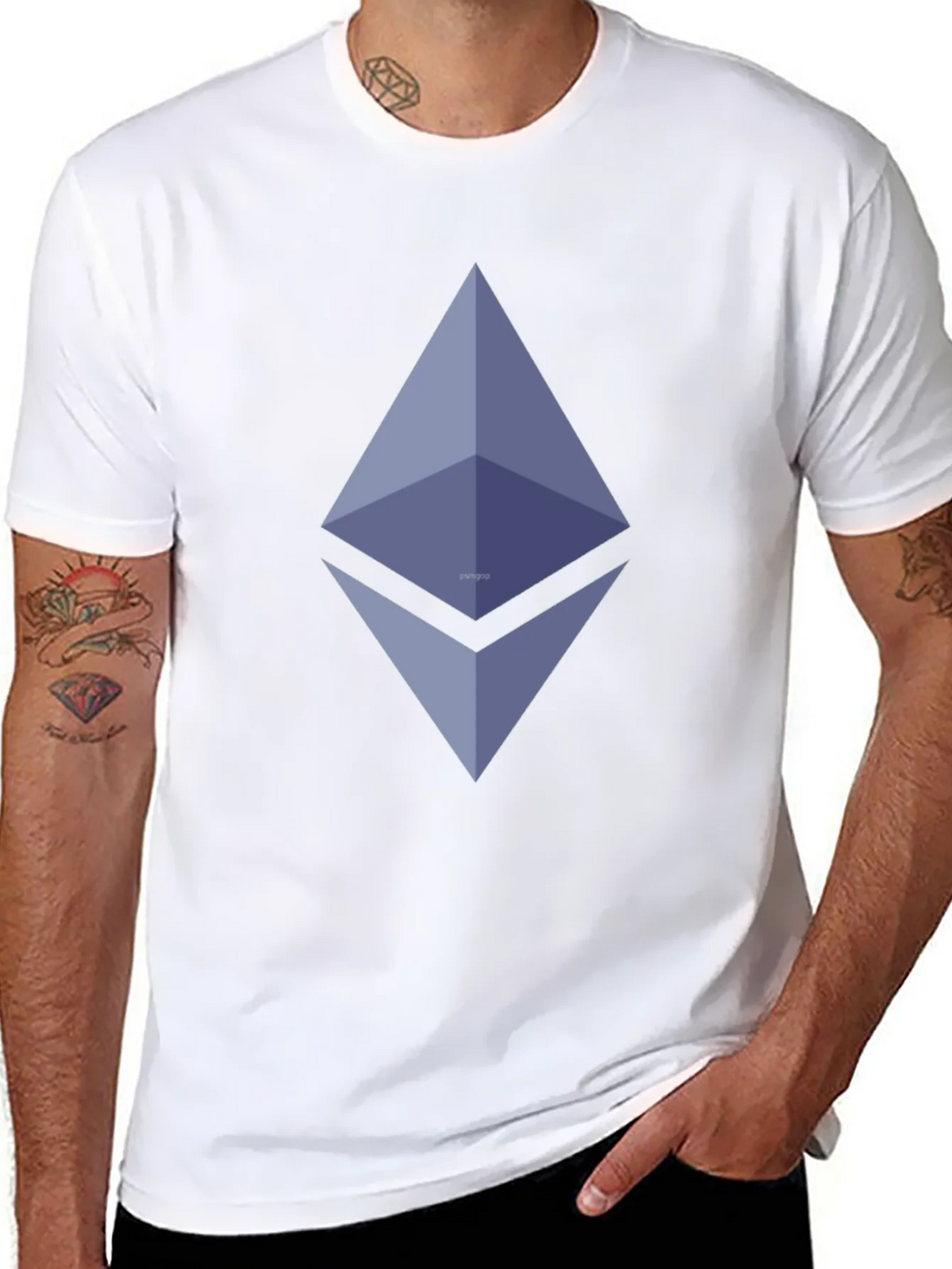 Ethereum Logo Black T-Shirt - Crypto Fashion product image 4