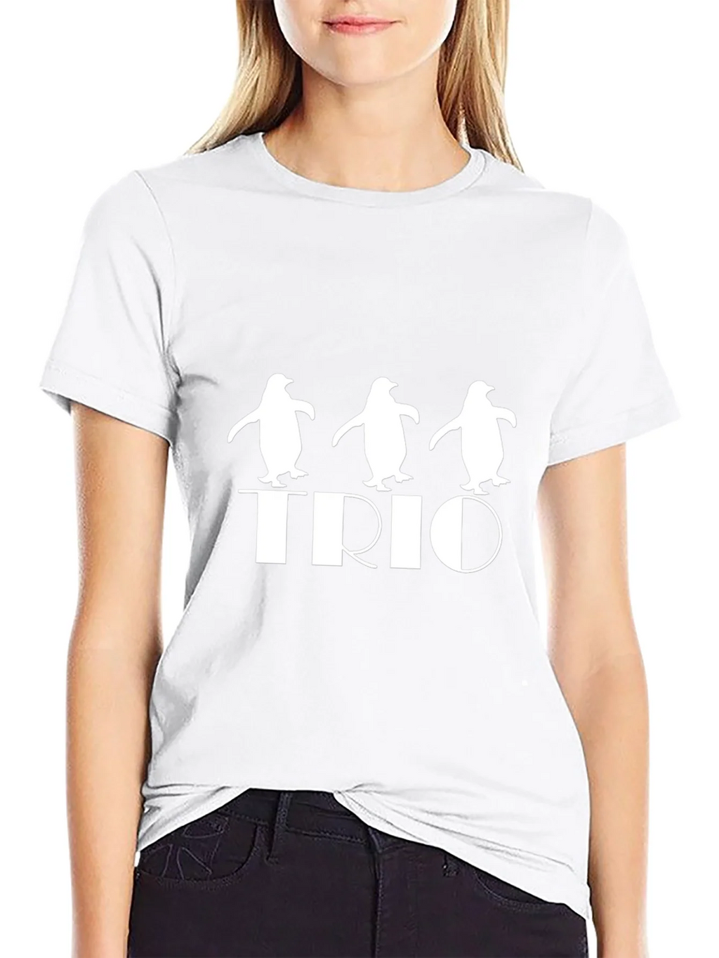 Penguin Trio Graphic Tee - Black Cotton T-Shirt product image 8