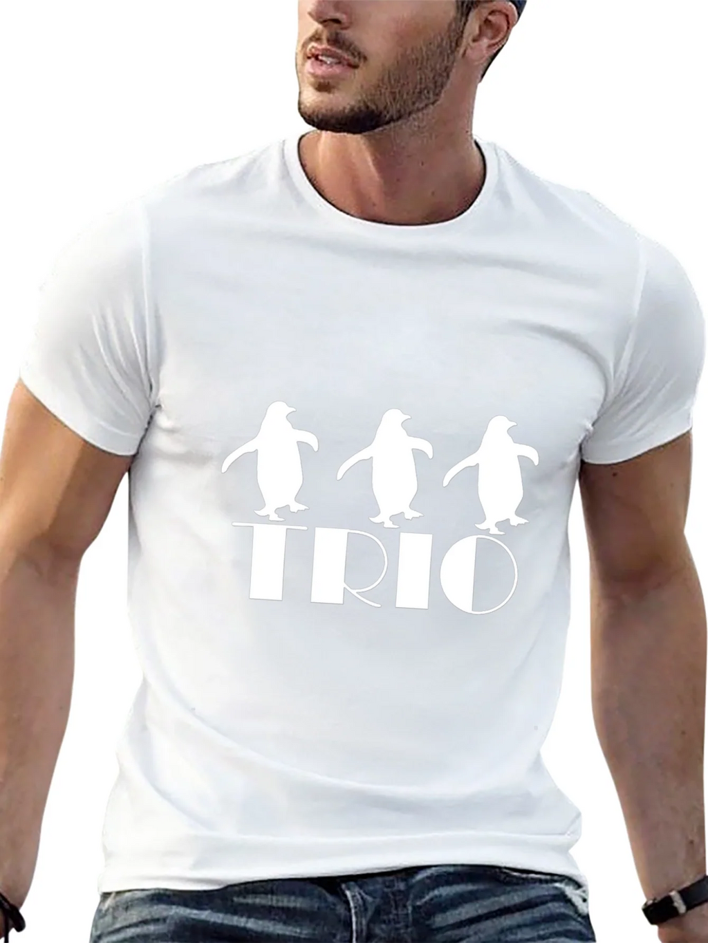 Penguin Trio Graphic Tee - Black Cotton T-Shirt product image 12