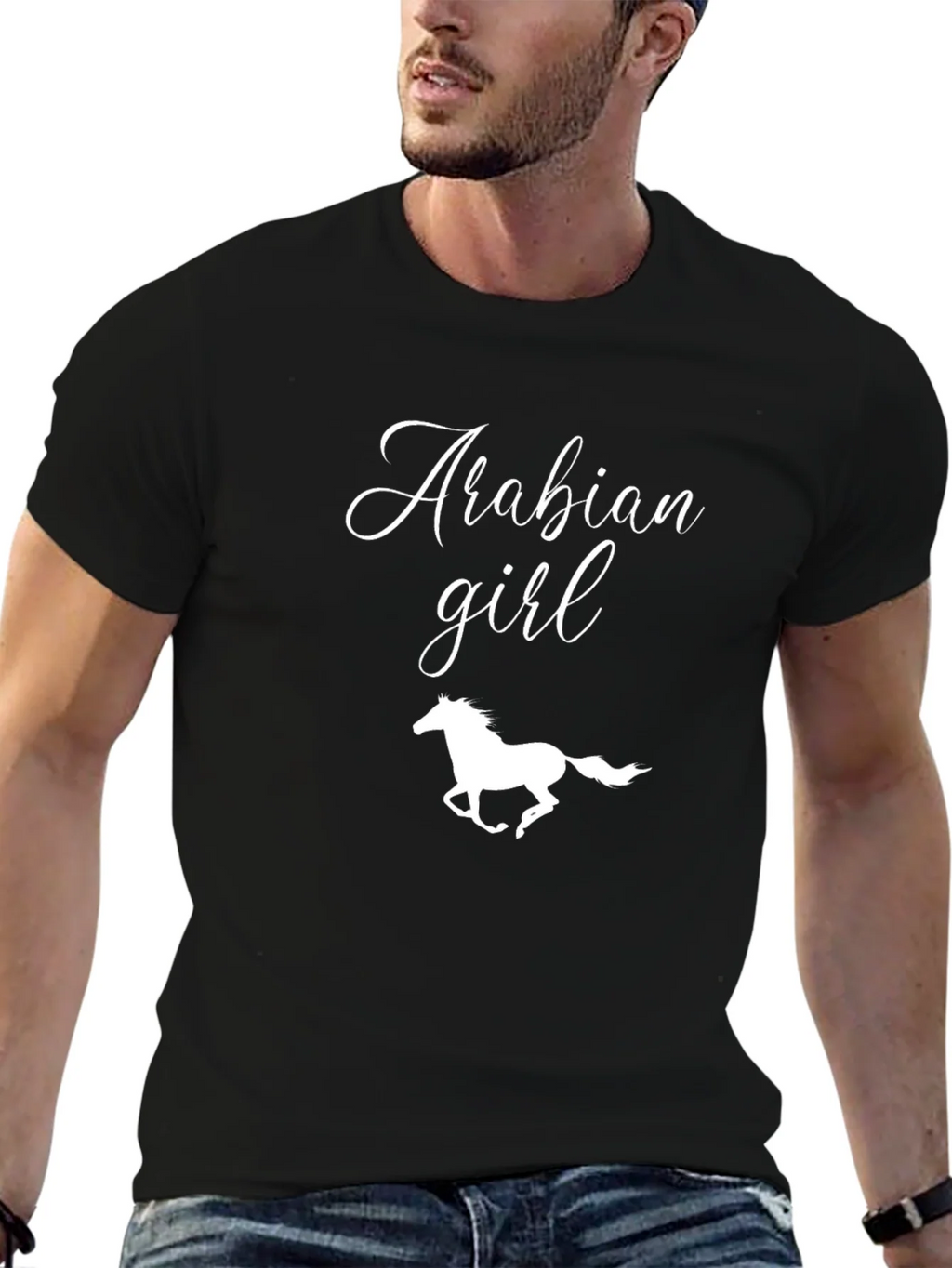 Arabian Girl Horse Graphic T-Shirt product image 6