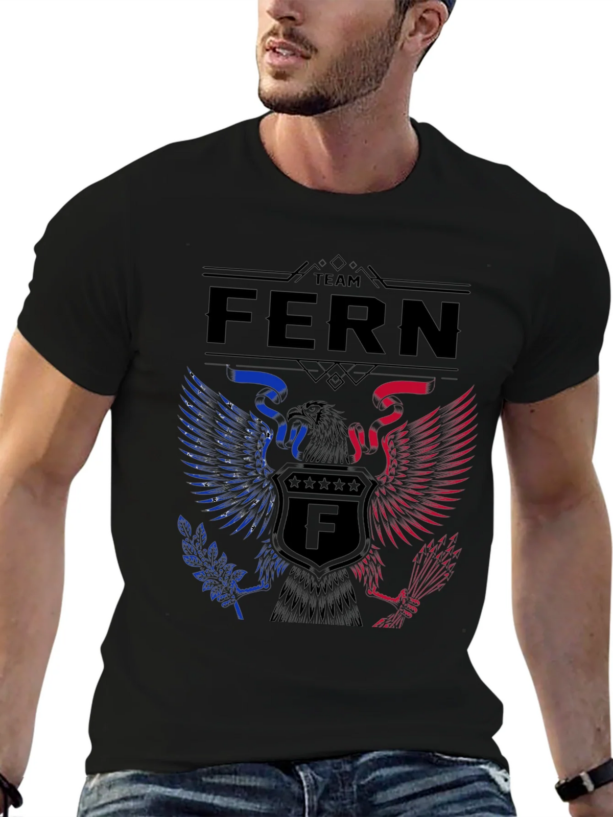 Team Fern Patriotic Eagle T-Shirt product image 6