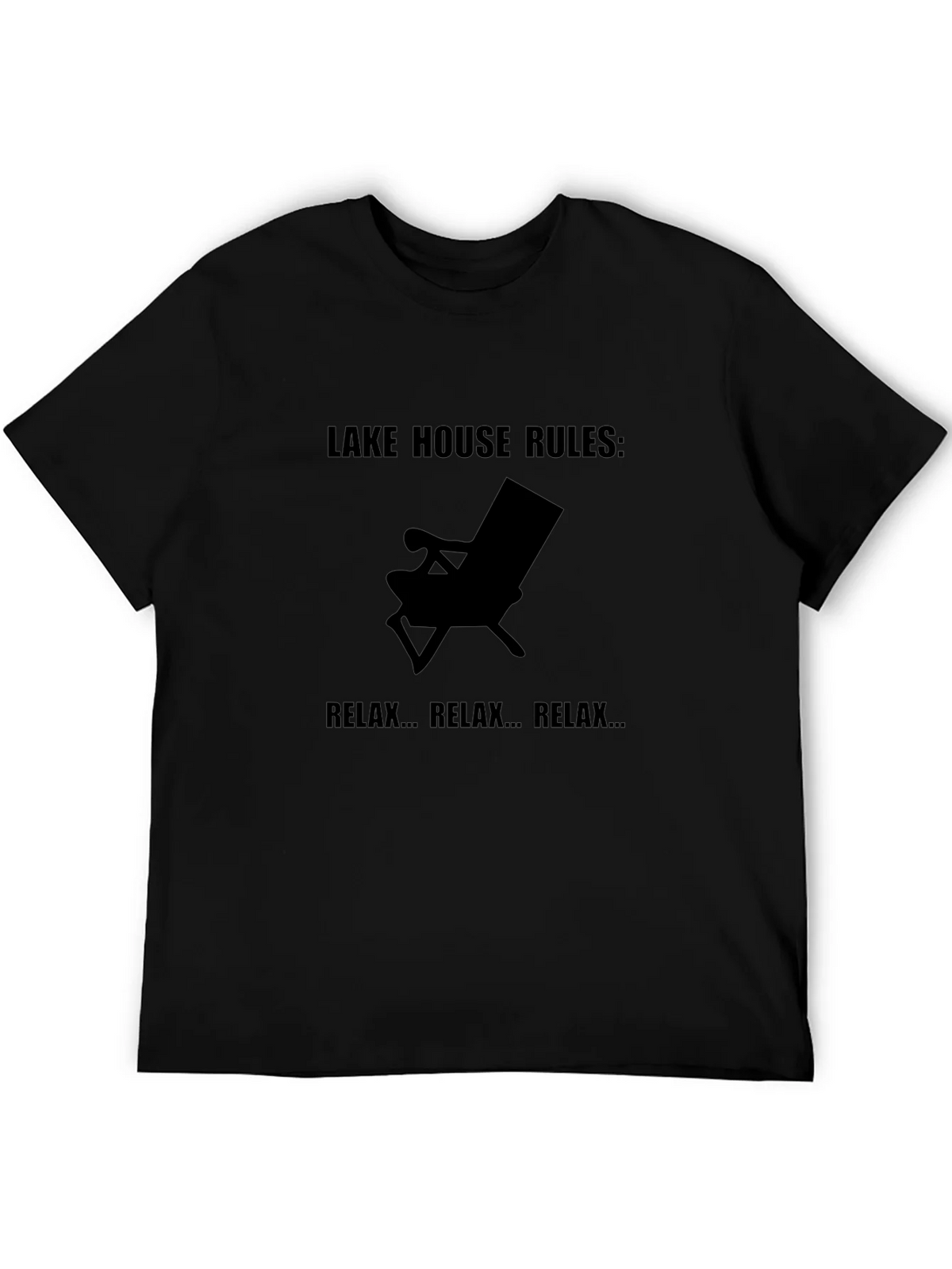 Lake House Rules Relax T-Shirt - Black Tee product image 5