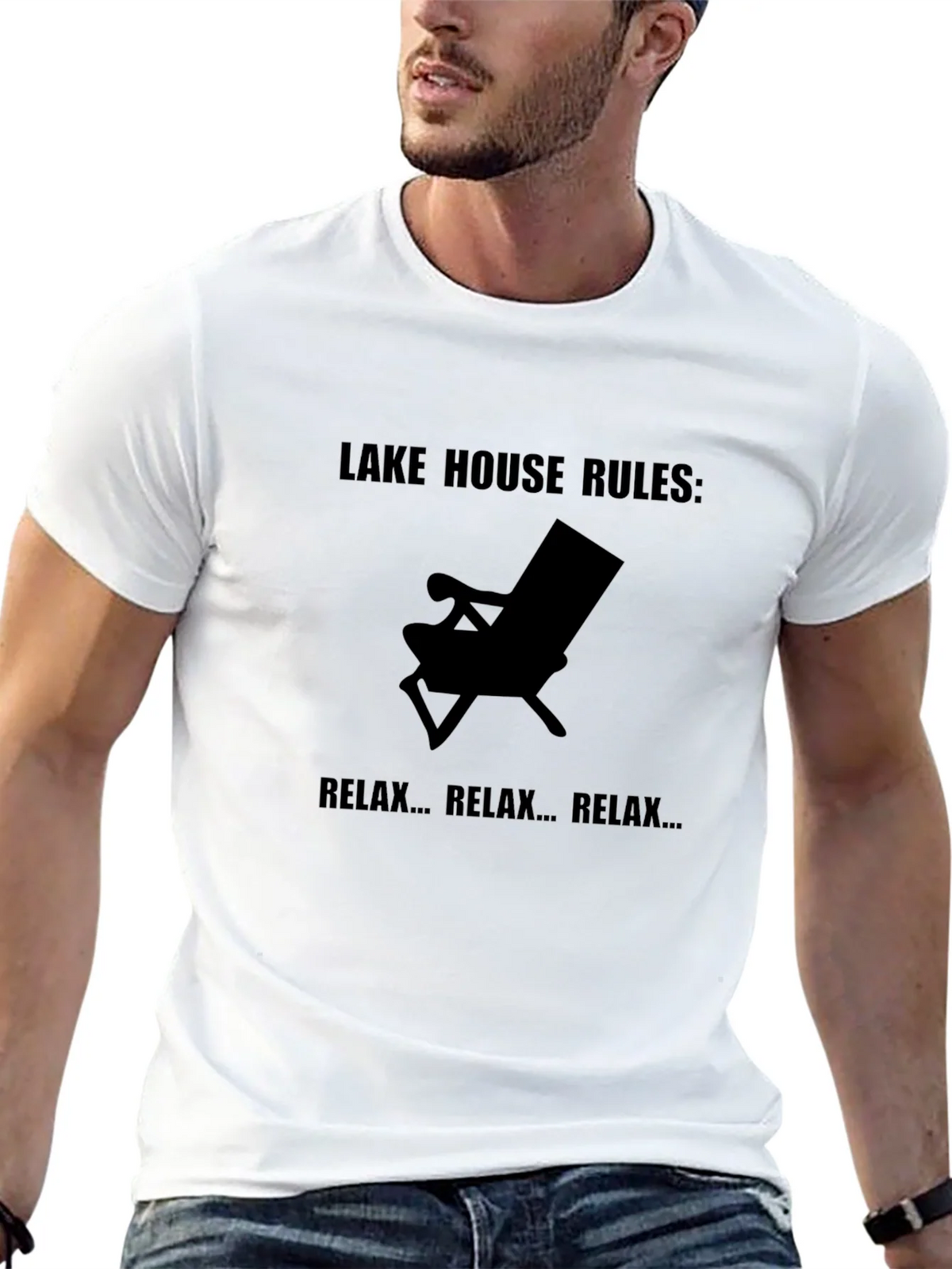 Lake House Rules Relax T-Shirt - Black Tee product image 12