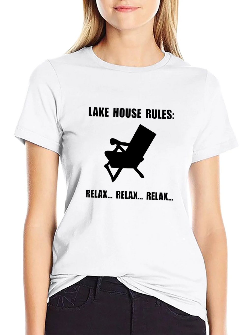 Lake House Rules Relax T-Shirt - Black Tee product image 8