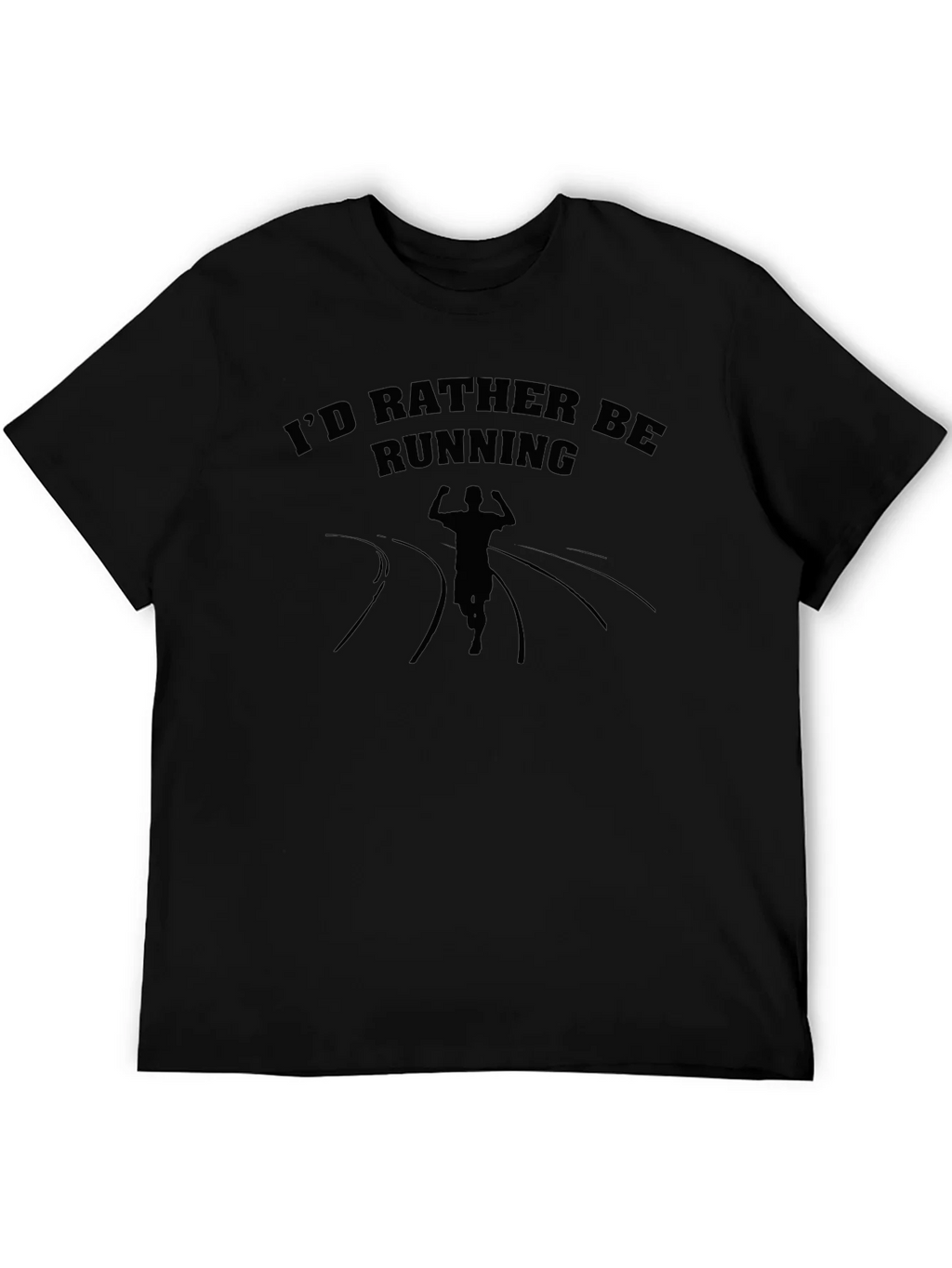 Id Rather Be Running T-Shirt - Black Graphic Tee product image 5