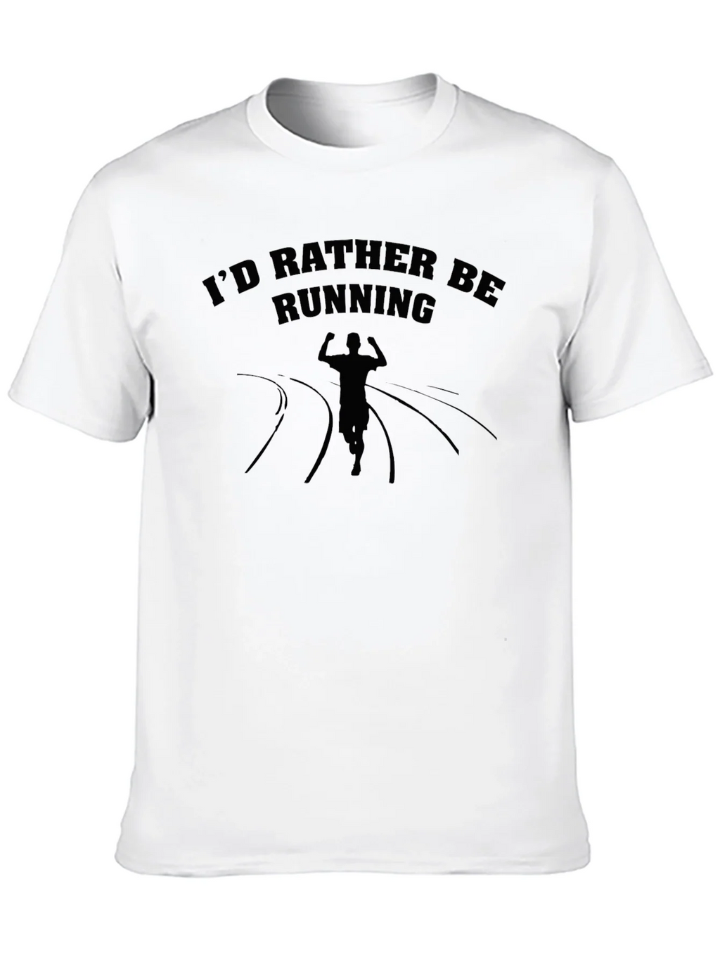 Id Rather Be Running T-Shirt - Black Graphic Tee product image 9