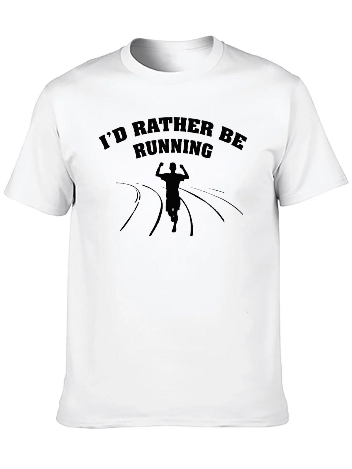 Id Rather Be Running T-Shirt - Black Graphic Tee product image 9