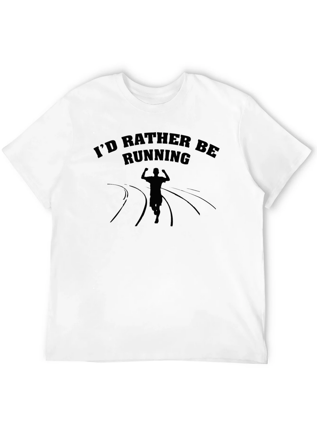Id Rather Be Running T-Shirt - Black Graphic Tee product image 11