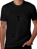 Id Rather Be Running T-Shirt - Black Graphic Tee product image 1