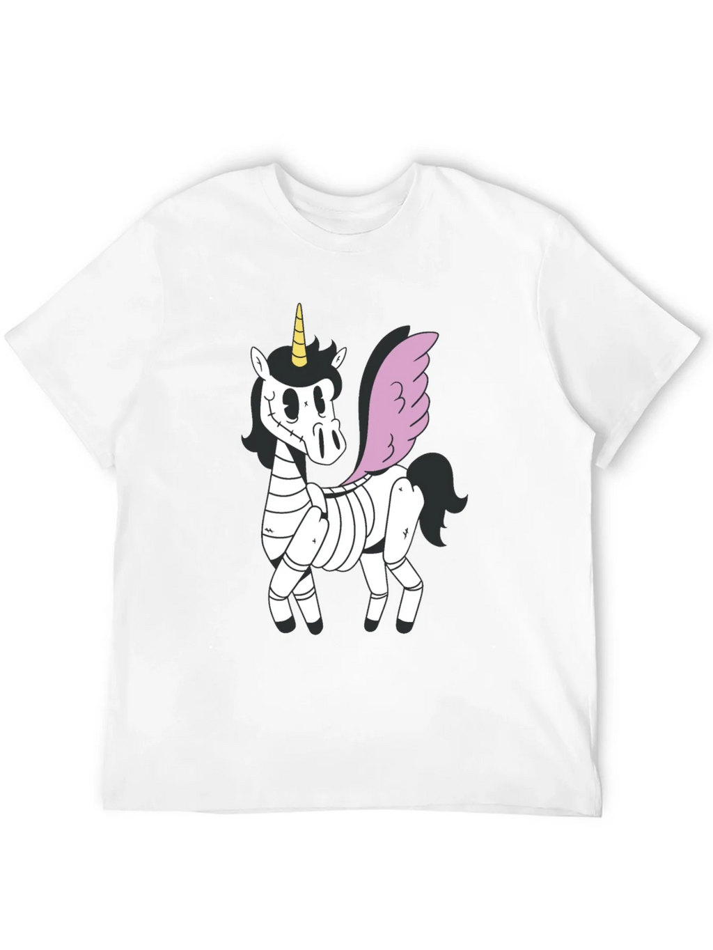 Spooky Unicorn Graphic Tee - Black Cotton T-Shirt product image 11