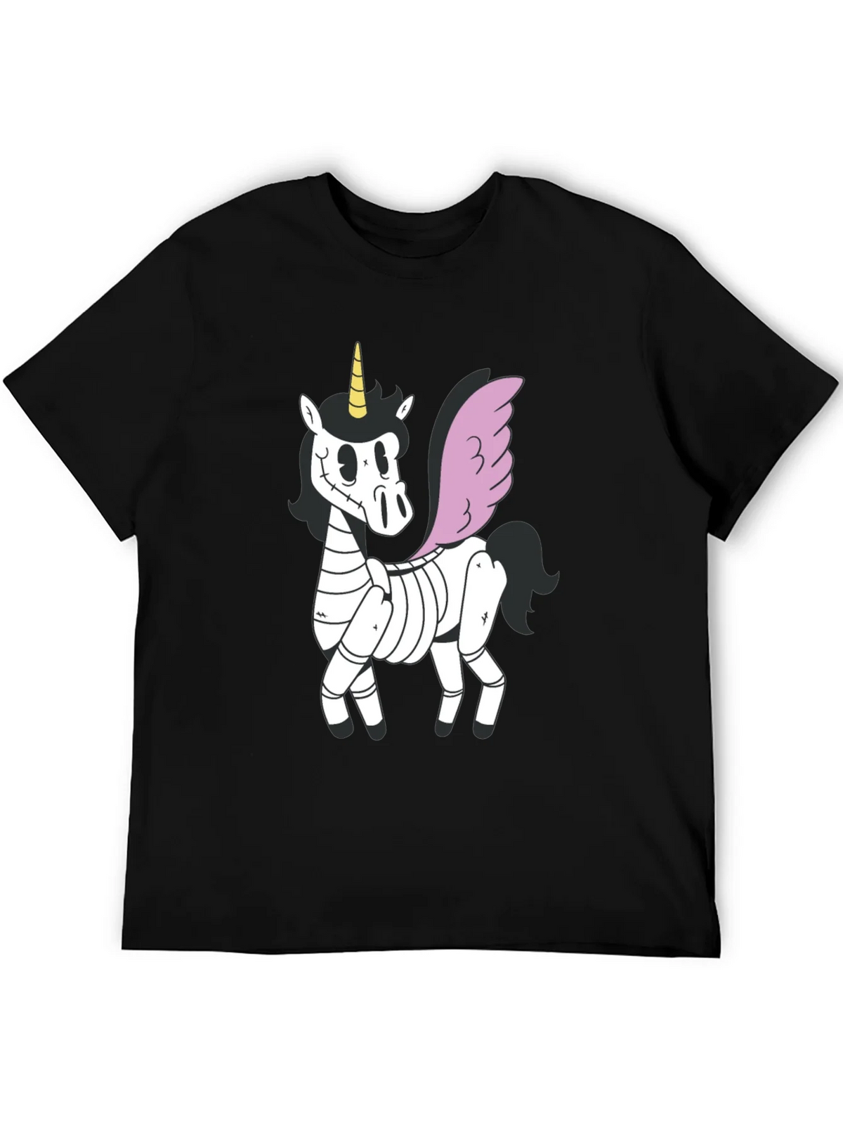 Spooky Unicorn Graphic Tee - Black Cotton T-Shirt product image 5